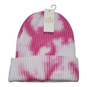 Gianni Bini NWT Girls Pink White Tie Dye Hat One Size